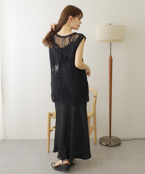 22SS DRIES VAN NOTEN クロシェット ノースリーブ ニット crochet sleeveless knit tops /ボタニカル クロシェ