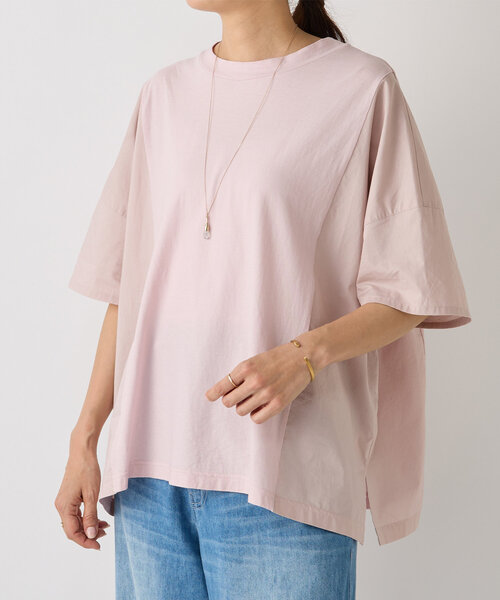 BEARDSLEY（ビアズリー）の「タイプライターコンビTee（Tシャツ/カットソー・レディース・ピンク/ミント・FREE）」の2枚目の写真