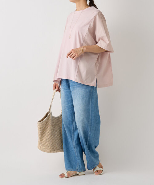 BEARDSLEY（ビアズリー）の「タイプライターコンビTee（Tシャツ/カットソー・レディース・ピンク/ミント・FREE）」の7枚目の写真