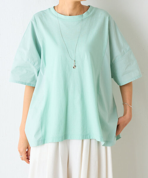 BEARDSLEY（ビアズリー）の「タイプライターコンビTee（Tシャツ/カットソー・レディース・ピンク/ミント・FREE）」の4枚目の写真