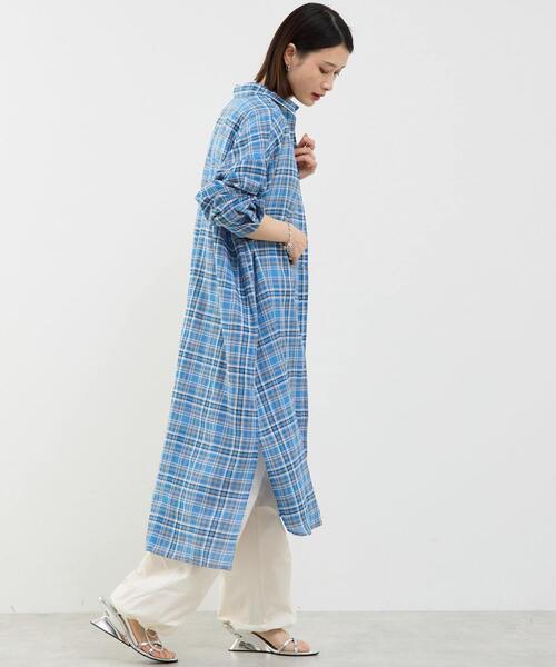 SOFFITTO(ソフィット)の「3WAYシャツワンピース(シャツワンピース・レディース・ブラック×ホワイト/ホワイト/ブルー系その他・FREE)」の6枚目の写真