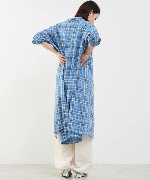 SOFFITTO(ソフィット)の「3WAYシャツワンピース(シャツワンピース・レディース・ブラック×ホワイト/ホワイト/ブルー系その他・FREE)」の9枚目の写真