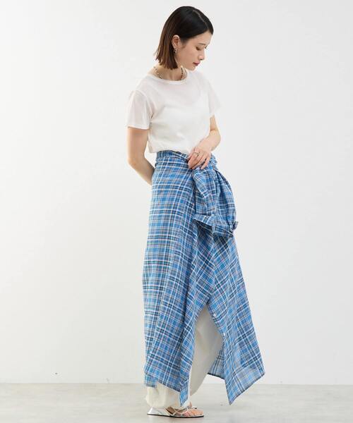 SOFFITTO(ソフィット)の「3WAYシャツワンピース(シャツワンピース・レディース・ブラック×ホワイト/ホワイト/ブルー系その他・FREE)」の11枚目の写真