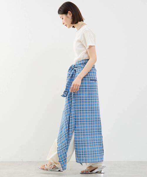 SOFFITTO(ソフィット)の「3WAYシャツワンピース(シャツワンピース・レディース・ブラック×ホワイト/ホワイト/ブルー系その他・FREE)」の12枚目の写真