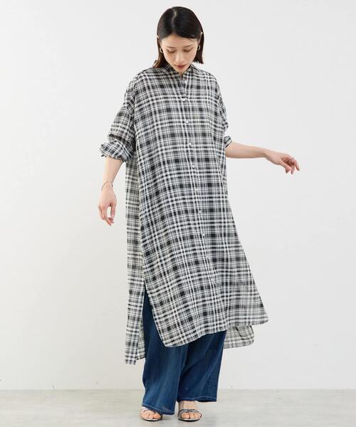 SOFFITTO(ソフィット)の「3WAYシャツワンピース(シャツワンピース・レディース・ブラック×ホワイト/ホワイト/ブルー系その他・FREE)」の22枚目の写真