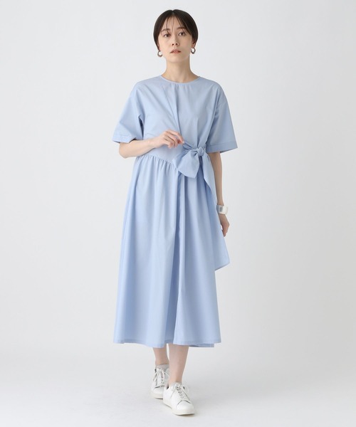 Elura（エルーラ）の「アイロンいらずハリ感ワンピース〈低身長サイズあり〉/450243（ワンピース・レディース・ライトブルー/ホワイト/ネイビー・FREE）」の21枚目の写真