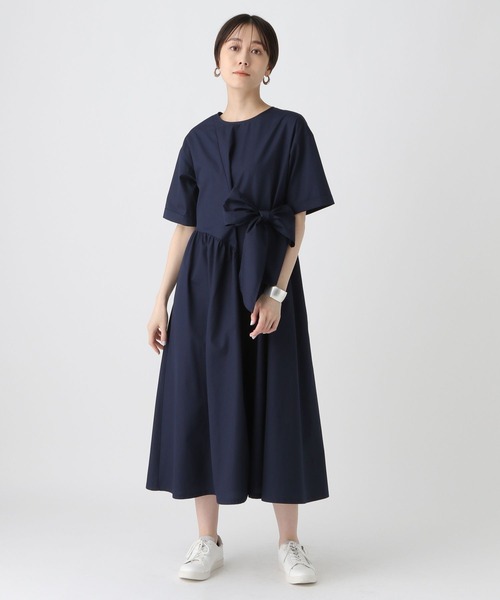 Elura（エルーラ）の「アイロンいらずハリ感ワンピース〈低身長サイズあり〉/450243（ワンピース・レディース・ライトブルー/ホワイト/ネイビー・FREE）」の17枚目の写真