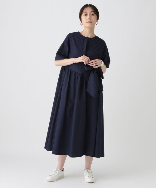 Elura（エルーラ）の「アイロンいらずハリ感ワンピース〈低身長サイズあり〉/450243（ワンピース・レディース・ライトブルー/ホワイト/ネイビー・FREE）」の16枚目の写真