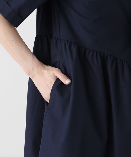 セール】アイロンいらずハリ感ワンピース〈低身長サイズあり〉/450243