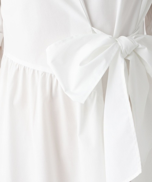 Elura（エルーラ）の「アイロンいらずハリ感ワンピース〈低身長サイズあり〉/450243（ワンピース・レディース・ライトブルー/ホワイト/ネイビー・FREE）」の5枚目の写真