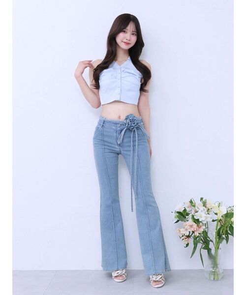 EATME（イートミー）の「フロントギャザーノースリーブシャツ（シャツ/ブラウス・レディース・ブルー/オフホワイト/ブラック・FREE）」の22枚目の写真