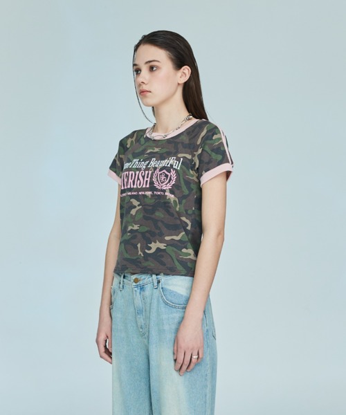 ★LARTIGENT★ L10 CHERISH TRACK TSHIRTNAVY セール】L10 CHERISH TRACK T-SHIRT(Tシャツ/カットソー