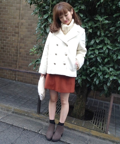 Chico（チコ）の「【who's who Chico】配色切替台形スカート（スカート・レディース・ホワイト/グレー/ブラック/ブラウン・FREE）」の14枚目の写真