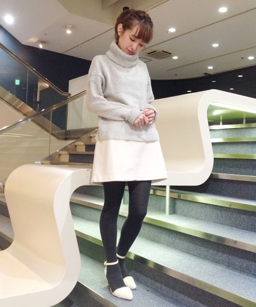 Chico（チコ）の「【who's who Chico】配色切替台形スカート（スカート・レディース・ホワイト/グレー/ブラック/ブラウン・FREE）」の15枚目の写真