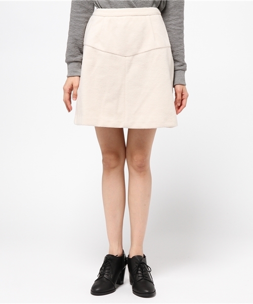 Chico（チコ）の「【who's who Chico】配色切替台形スカート（スカート・レディース・ホワイト/グレー/ブラック/ブラウン・FREE）」の5枚目の写真