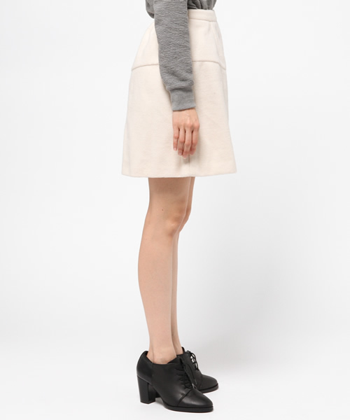 Chico（チコ）の「【who's who Chico】配色切替台形スカート（スカート・レディース・ホワイト/グレー/ブラック/ブラウン・FREE）」の6枚目の写真