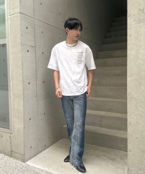Otte(オッテ)の「コリアンバックプリントTシャツ(Tシャツ/カットソー・メンズ・ホワイト・MEDIUM/LARGE)」の3枚目の写真