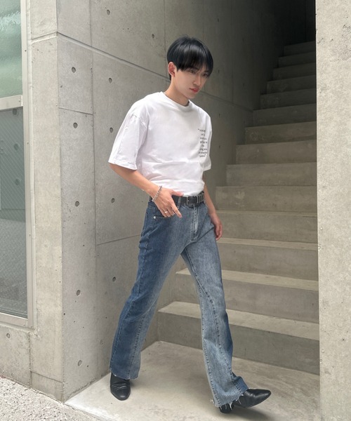 Otte(オッテ)の「コリアンバックプリントTシャツ(Tシャツ/カットソー・メンズ・ホワイト・MEDIUM/LARGE)」の4枚目の写真