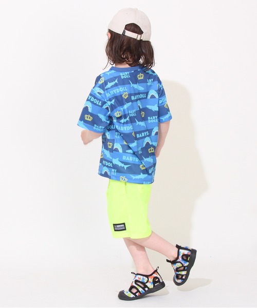 BABYDOLL(ベビードール)の「【軽量速乾】モチーフ総柄メッシュ Tシャツ 0571K(Tシャツ/カットソー・キッズ・ブルー/ブラック/イエロー×グリーン/ホワイト/ブラウン・100cm/110cm/120cm/130cm/90cm/80cm)」の11枚目の写真