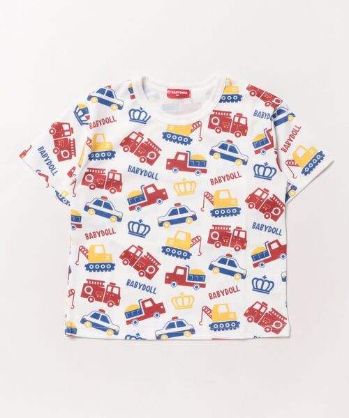 BABYDOLL(ベビードール)の「【軽量速乾】モチーフ総柄メッシュ Tシャツ 0571K(Tシャツ/カットソー・キッズ・ブルー/ブラック/イエロー×グリーン/ホワイト/ブラウン・100cm/110cm/120cm/130cm/90cm/80cm)」の12枚目の写真