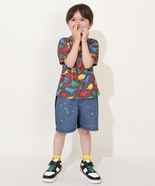 BABYDOLL(ベビードール)の「【軽量速乾】モチーフ総柄メッシュ Tシャツ 0571K(Tシャツ/カットソー・キッズ・ブルー/ブラック/イエロー×グリーン/ホワイト/ブラウン・100cm/110cm/120cm/130cm/90cm/80cm)」の19枚目の写真
