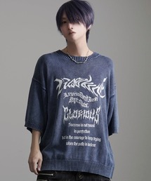 CavariA | 『CavariA/キャバリア』ウォッシュ加工半袖ニット(ニット/セーター)