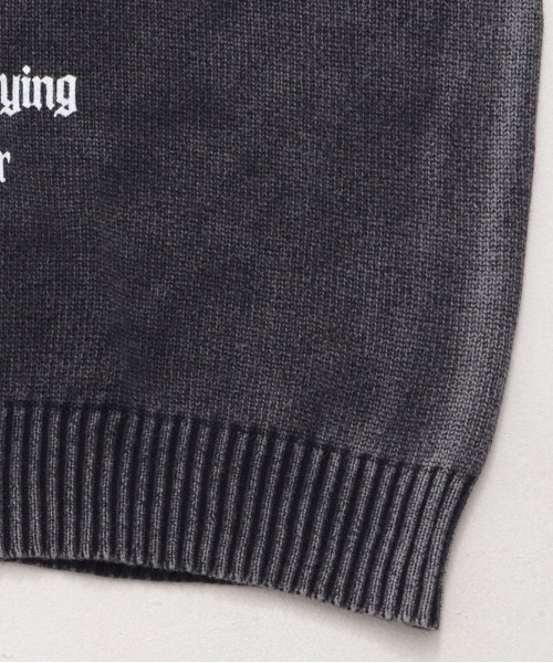 CavariA（キャバリア）の「『CavariA/キャバリア』ウォッシュ加工半袖ニット（ニット/セーター・メンズ・チャコール/ブルーグレー・L/M）」の8枚目の写真