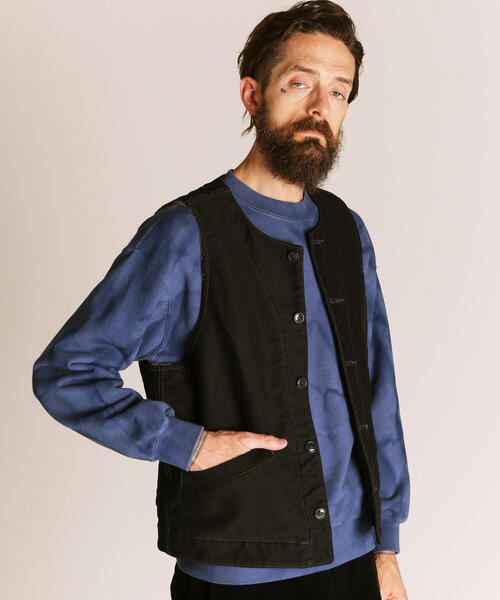 schott（ショット）の「Schott/ショット/CIVILIAN  DECK VEST/シビリアン デッキベスト（ベスト・メンズ・ブラック/グレー・M/L/XL/2XL）」の4枚目の写真