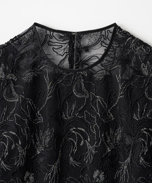 MURRAL/ミューラル】Seem flower lace sleeveless tops/シーム