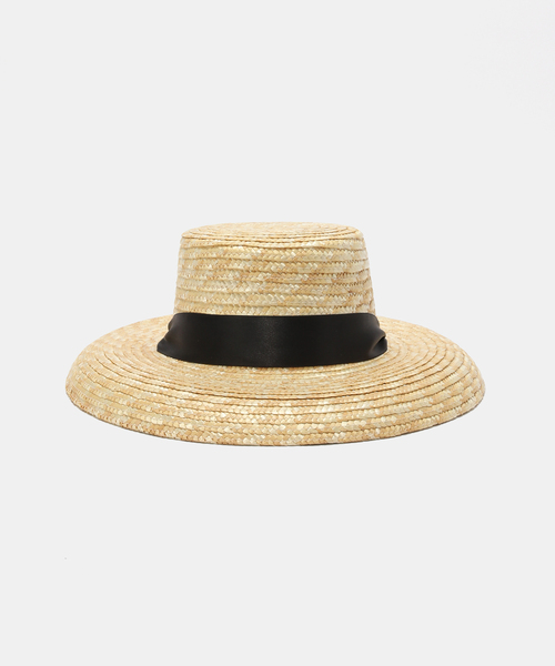 La TOTALITE（ラトータリテ）の「【BENELLI MONTACONE / ベネリモンタコーネ】リボン ストローHAT（ハット・レディース・ベージュ・FREE）」の2枚目の写真