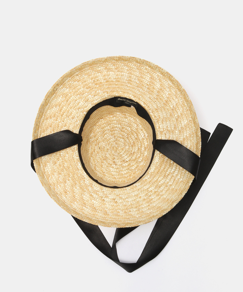 La TOTALITE（ラトータリテ）の「【BENELLI MONTACONE / ベネリモンタコーネ】リボン ストローHAT（ハット・レディース・ベージュ・FREE）」の6枚目の写真