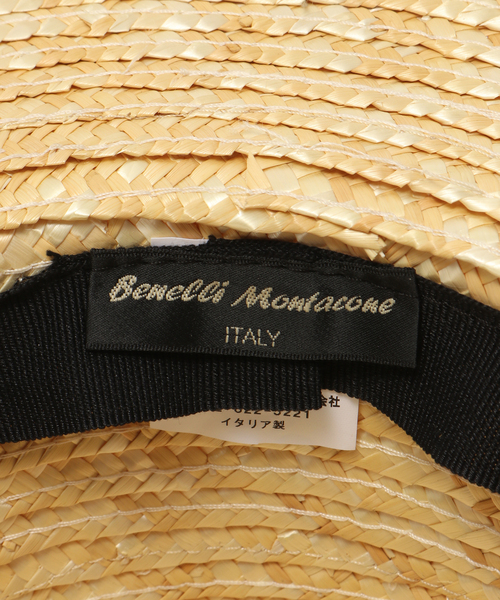 La TOTALITE（ラトータリテ）の「【BENELLI MONTACONE / ベネリモンタコーネ】リボン ストローHAT（ハット・レディース・ベージュ・FREE）」の7枚目の写真