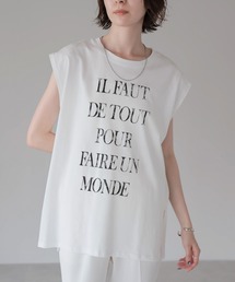 ビッグロゴプリントフレンチTシャツ