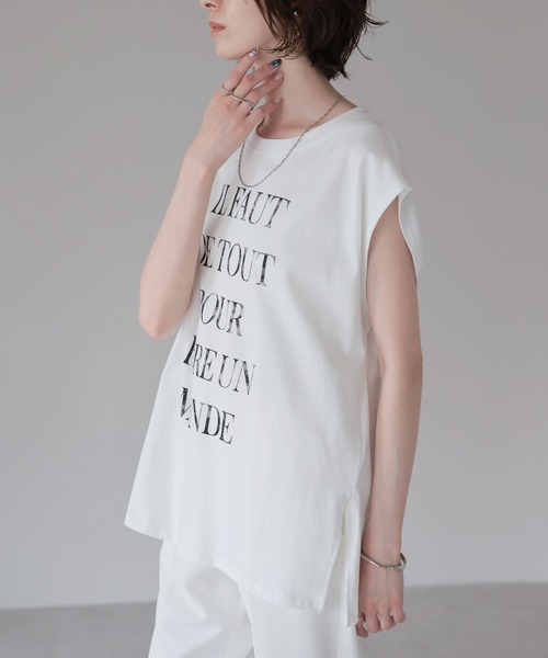 each(イーチ)の「ビッグロゴプリントフレンチTシャツ(Tシャツ/カットソー・レディース・ブラック/ホワイト・FREE)」の17枚目の写真