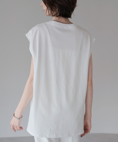 each(イーチ)の「ビッグロゴプリントフレンチTシャツ(Tシャツ/カットソー・レディース・ブラック/ホワイト・FREE)」の20枚目の写真