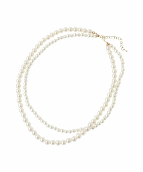 a.v.v（アーヴェヴェ）の「パール調二連ネックレス（ネックレス・レディース・ゴールド・38）」の12枚目の写真
