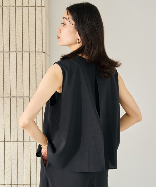 green label relaxing（グリーンレーベルリラクシング）の「［size SHORT/TALLあり］ドライクロス レイヤード オールインワン（つなぎ/オールインワン・レディース・ターコイズブルー/ブラック/モカ・SHORT/36/38/TALL）」の10枚目の写真