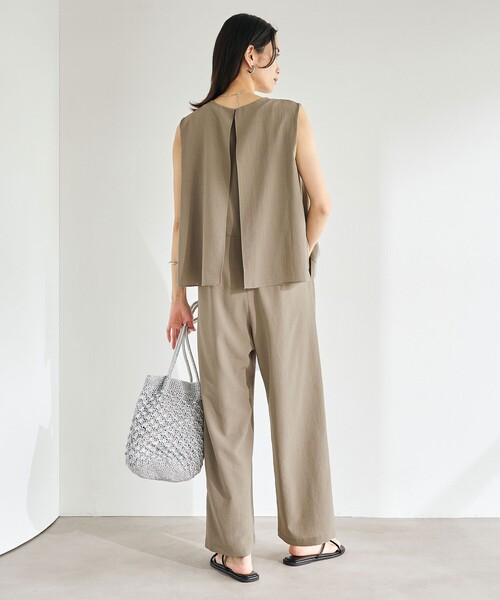 green label relaxing（グリーンレーベルリラクシング）の「［size SHORT/TALLあり］ドライクロス レイヤード オールインワン（つなぎ/オールインワン・レディース・ターコイズブルー/ブラック/モカ・SHORT/36/38/TALL）」の14枚目の写真