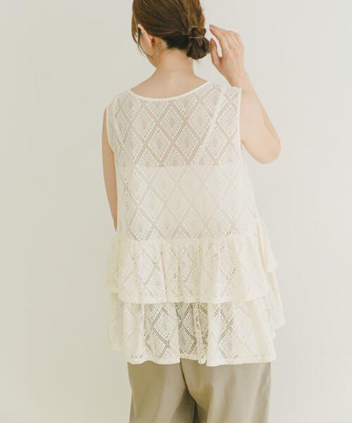 ITEMS URBANRESEARCH（アイテムズ アーバンリサーチ）の「シアースパンコールペプラムトップス（その他トップス・レディース・ブラック/ライトベージュ・FREE）」の5枚目の写真