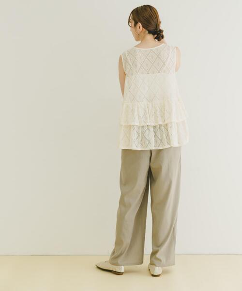 ITEMS URBANRESEARCH（アイテムズ アーバンリサーチ）の「シアースパンコールペプラムトップス（その他トップス・レディース・ブラック/ライトベージュ・FREE）」の7枚目の写真