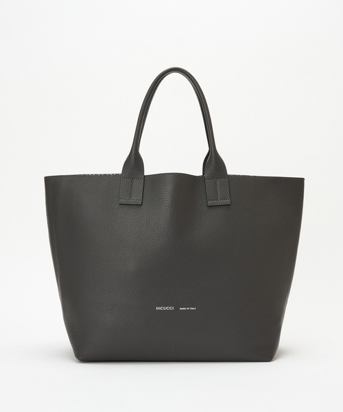 IACUCCI ブラックレザー バッグ IACUCCI(イアクッチ)｜グーフォ TOTE TORO/ブラック の通販