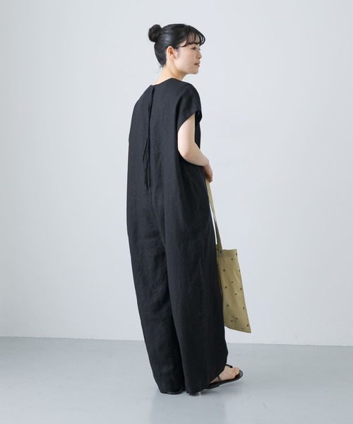2サイズ展開』リネンオールインワン（サロペット/オーバーオール