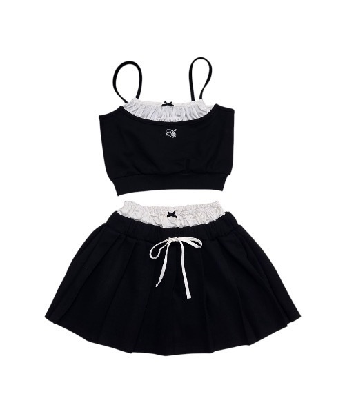 lilLilly（リルリリー）の「サテンレイヤードキャミソール（キャミソール・レディース・ブラック/ネイビー/グレー・FREE）」の5枚目の写真