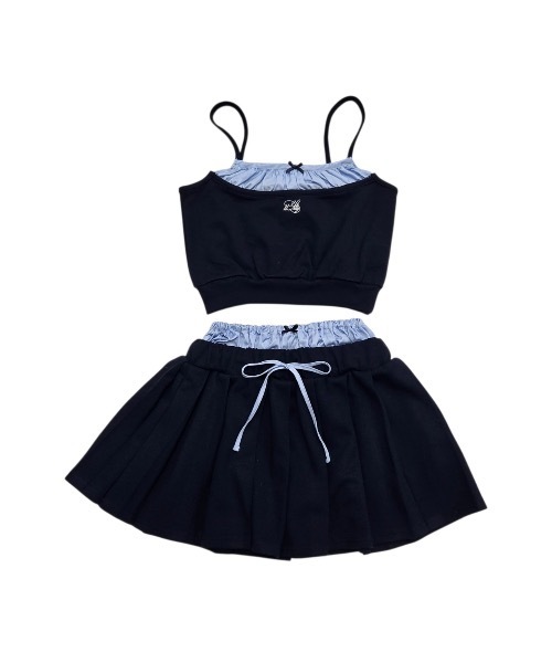 lilLilly（リルリリー）の「サテンレイヤードキャミソール（キャミソール・レディース・ブラック/ネイビー/グレー・FREE）」の6枚目の写真