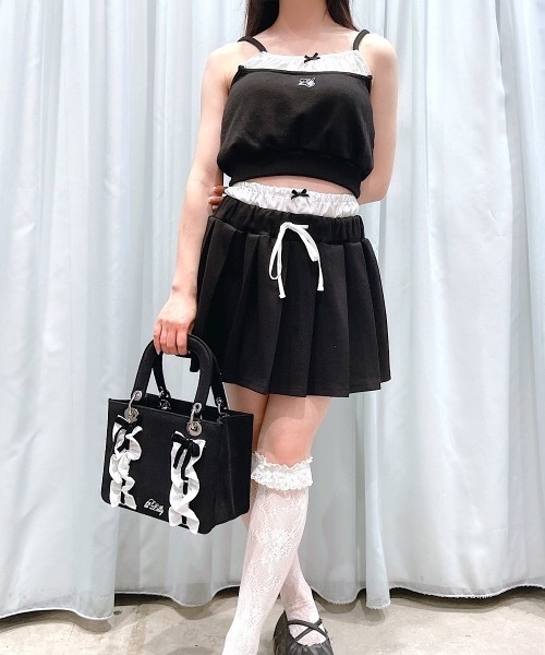 lilLilly リルリリー　キャミソール　リボン　お腹　キャミソール 再入荷♡クロスリボンカップキャミ | lilLilly official webstore