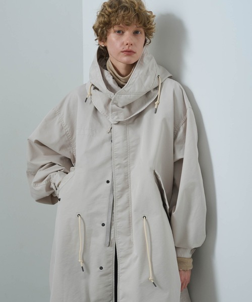 kha:ki（カーキ）の「「KHA:KI / カーキ」NEW TYPE-65 COAT（ミリタリージャケット・レディース・オフホワイト/ブラック/マルチ/オリーブ・1）」の9枚目の写真