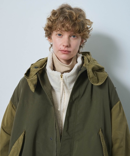 kha:ki（カーキ）の「「KHA:KI / カーキ」NEW TYPE-65 COAT（ミリタリージャケット・レディース・オフホワイト/ブラック/マルチ/オリーブ・1）」の15枚目の写真