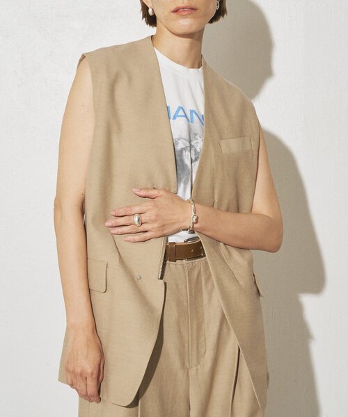 Whim Gazette（ウィムガゼット）の「【GEMINI】ジレ（ベスト・レディース・ブラウン/ベージュ・FREE）」の20枚目の写真