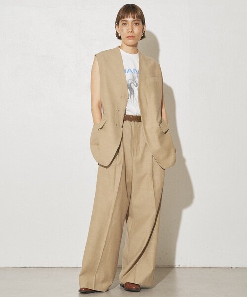Whim Gazette ウィムガゼット 2025ss セットアップ ジレ ウィムガゼット Whim Gazette 【THE PAUSE】ダブルクロスジレ