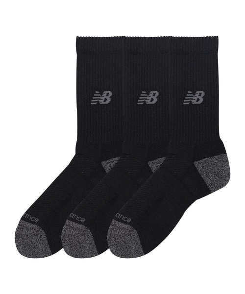 NEW BALANCE(ニューバランス)の「Active クッション クルー ソックス 3P(ソックス/靴下・メンズ・ブラック・LARGE/MEDIUM/SMALL)」の2枚目の写真